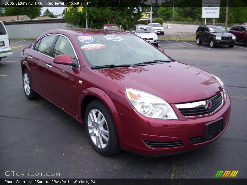 Red Jewel Tintcoat / Tan 2009 Saturn Aura XR