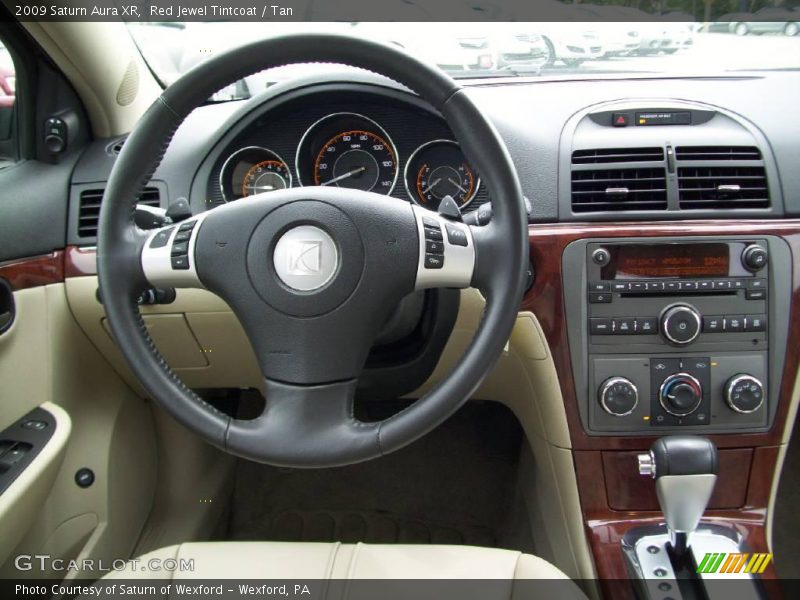 Red Jewel Tintcoat / Tan 2009 Saturn Aura XR