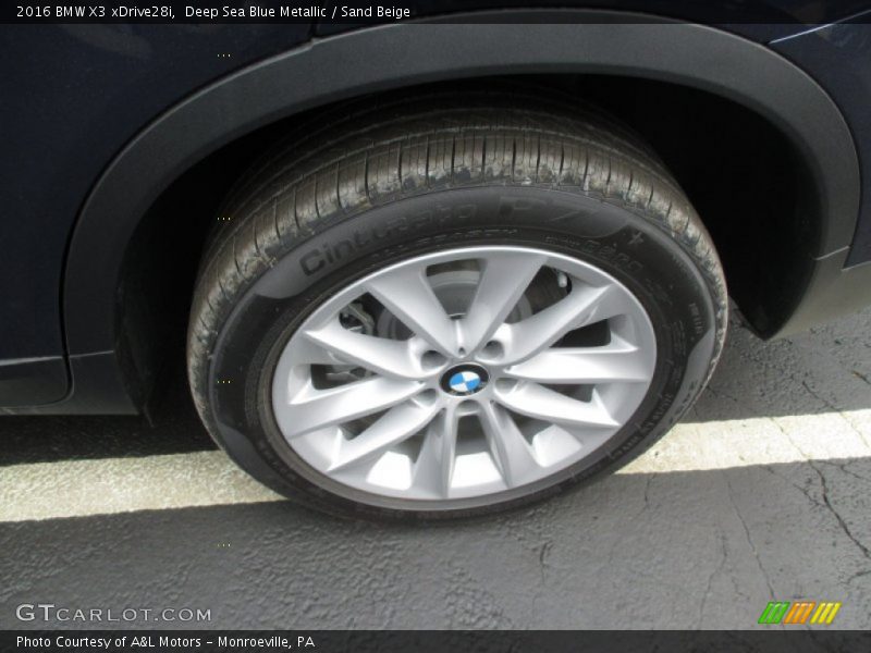 Deep Sea Blue Metallic / Sand Beige 2016 BMW X3 xDrive28i
