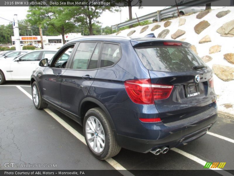 Deep Sea Blue Metallic / Sand Beige 2016 BMW X3 xDrive28i