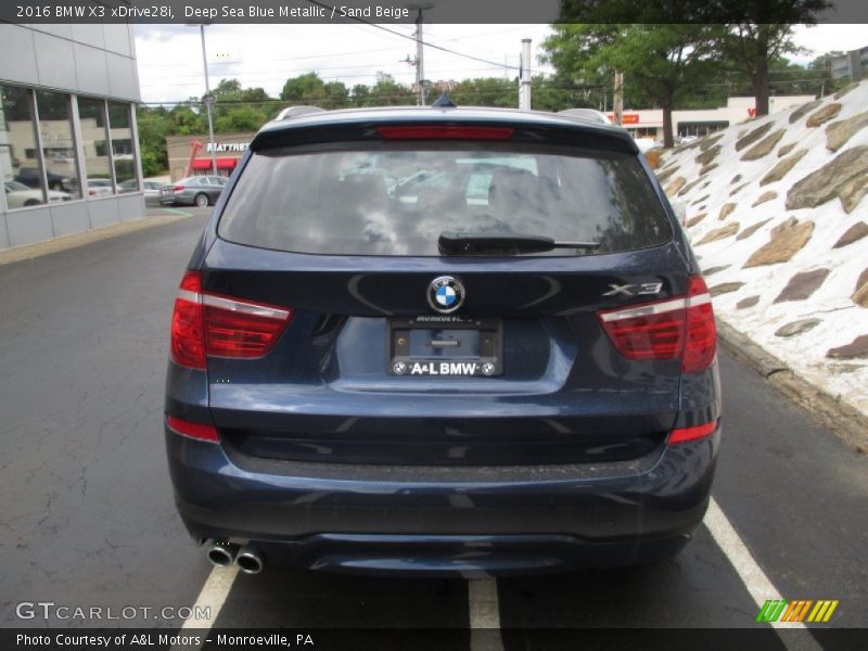 Deep Sea Blue Metallic / Sand Beige 2016 BMW X3 xDrive28i