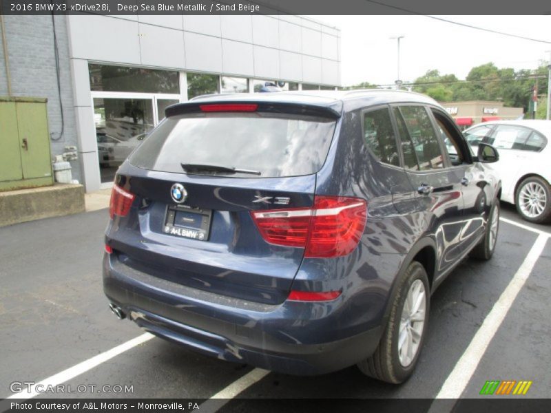 Deep Sea Blue Metallic / Sand Beige 2016 BMW X3 xDrive28i