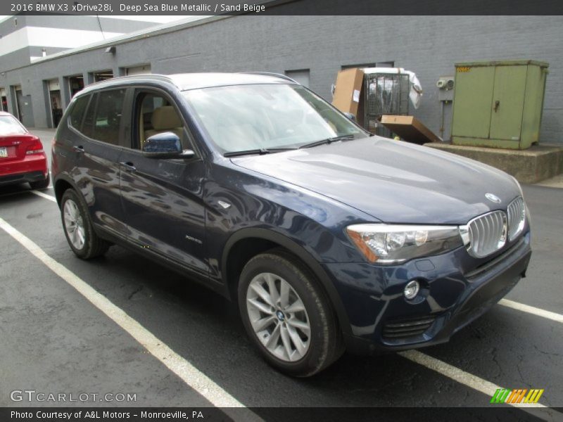 Deep Sea Blue Metallic / Sand Beige 2016 BMW X3 xDrive28i