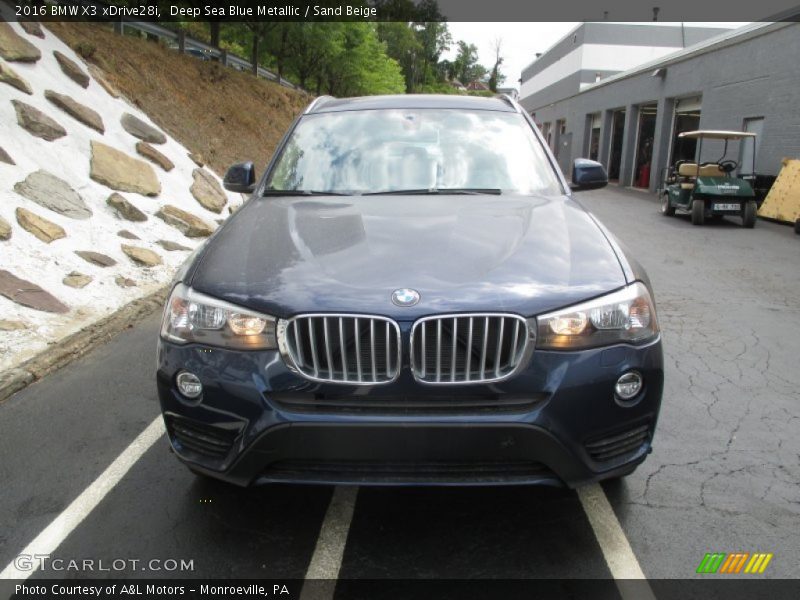 Deep Sea Blue Metallic / Sand Beige 2016 BMW X3 xDrive28i