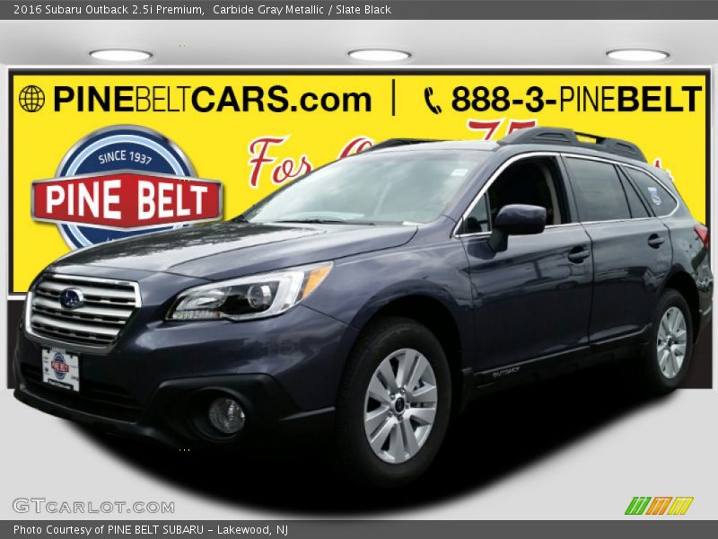 Carbide Gray Metallic / Slate Black 2016 Subaru Outback 2.5i Premium