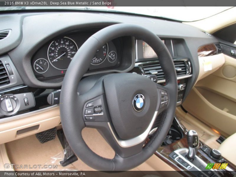 Deep Sea Blue Metallic / Sand Beige 2016 BMW X3 xDrive28i