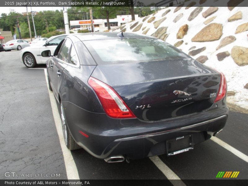 Dark Sapphire Metallic / Ivory/Oyster 2015 Jaguar XJ XJL Portfolio