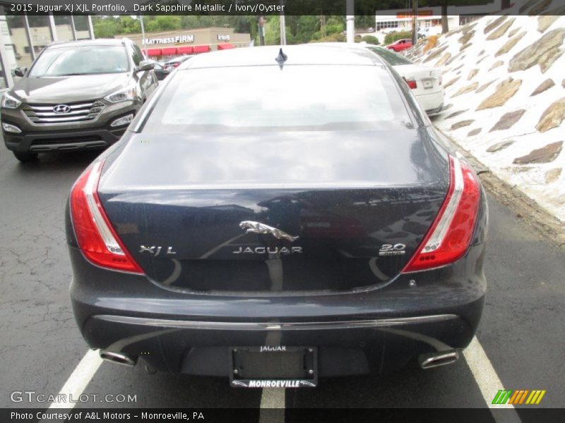 Dark Sapphire Metallic / Ivory/Oyster 2015 Jaguar XJ XJL Portfolio