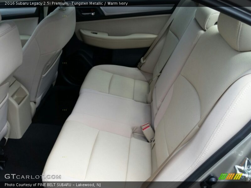 Rear Seat of 2016 Legacy 2.5i Premium