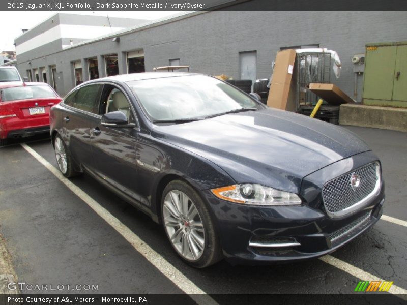 Dark Sapphire Metallic / Ivory/Oyster 2015 Jaguar XJ XJL Portfolio