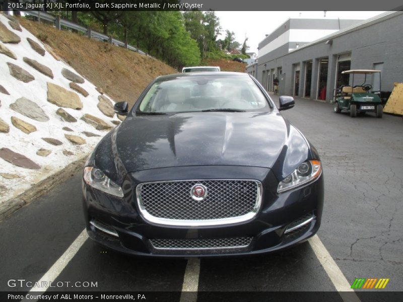 Dark Sapphire Metallic / Ivory/Oyster 2015 Jaguar XJ XJL Portfolio