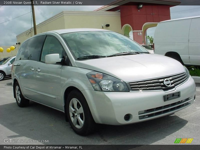 Radiant Silver Metallic / Gray 2008 Nissan Quest 3.5