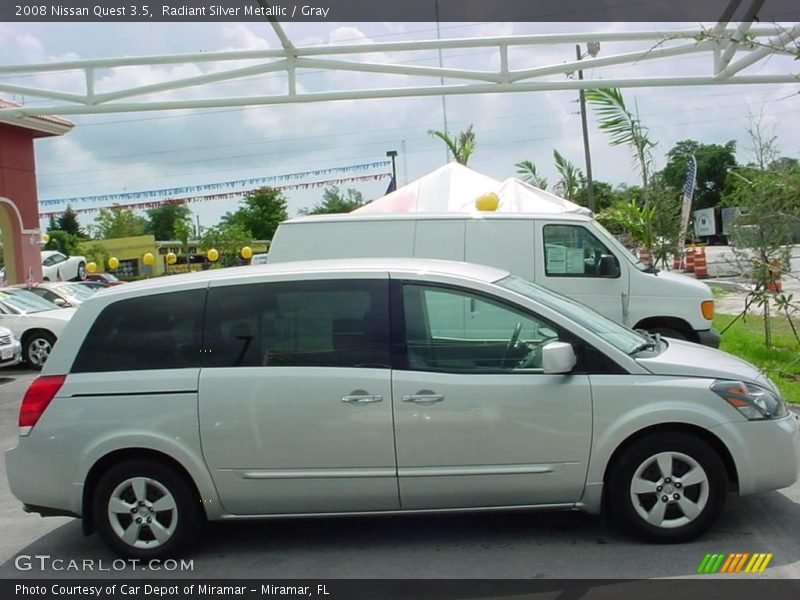 Radiant Silver Metallic / Gray 2008 Nissan Quest 3.5