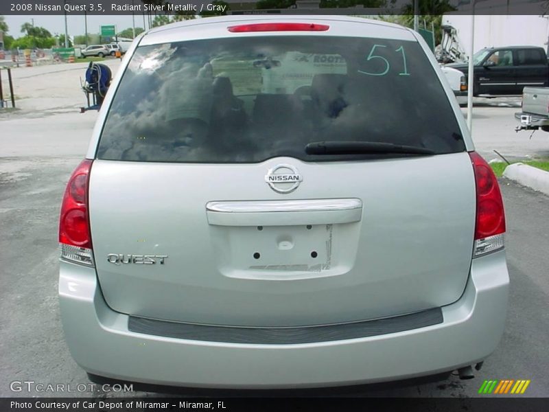 Radiant Silver Metallic / Gray 2008 Nissan Quest 3.5