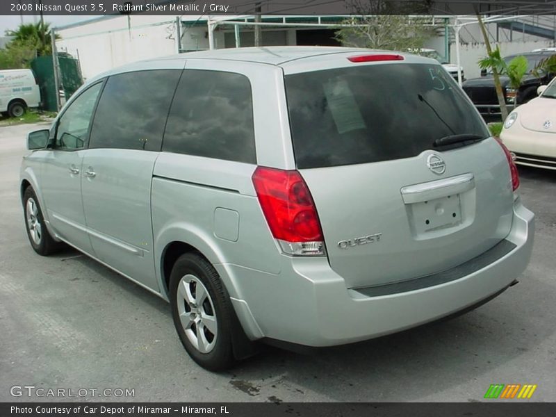 Radiant Silver Metallic / Gray 2008 Nissan Quest 3.5