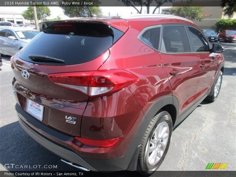 Ruby Wine / Beige 2016 Hyundai Tucson Eco AWD
