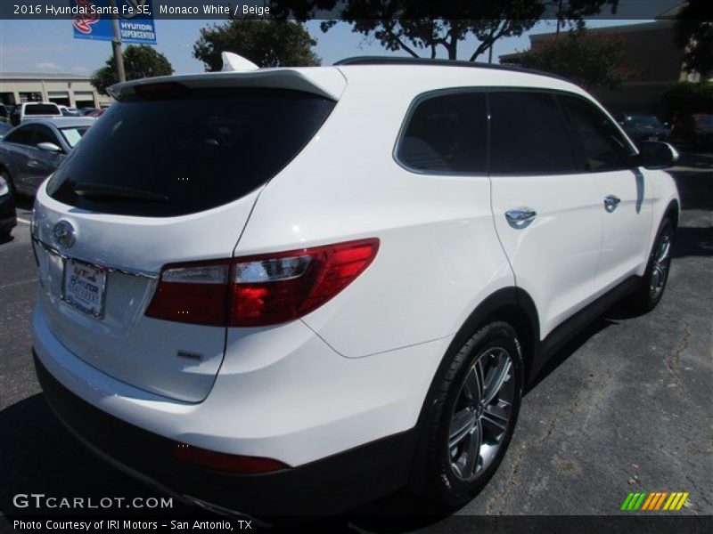 Monaco White / Beige 2016 Hyundai Santa Fe SE