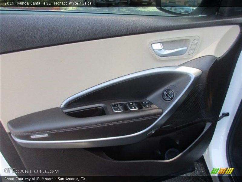 Monaco White / Beige 2016 Hyundai Santa Fe SE