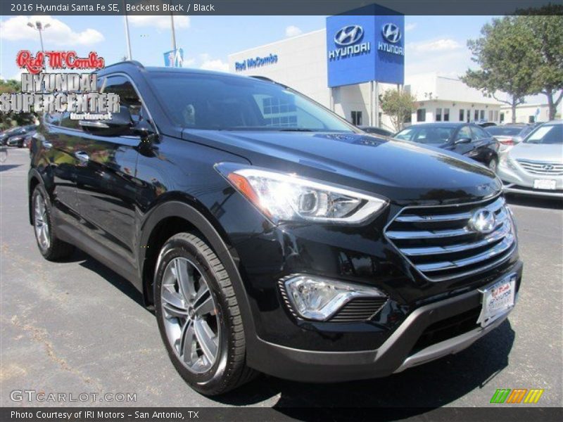 Becketts Black / Black 2016 Hyundai Santa Fe SE