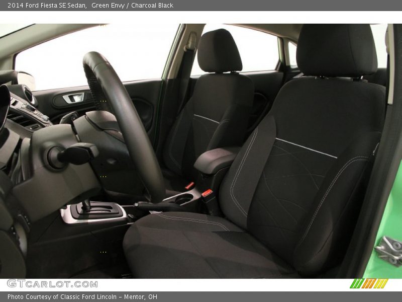 Green Envy / Charcoal Black 2014 Ford Fiesta SE Sedan