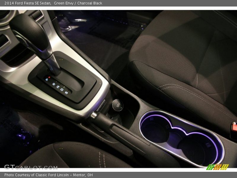 Green Envy / Charcoal Black 2014 Ford Fiesta SE Sedan