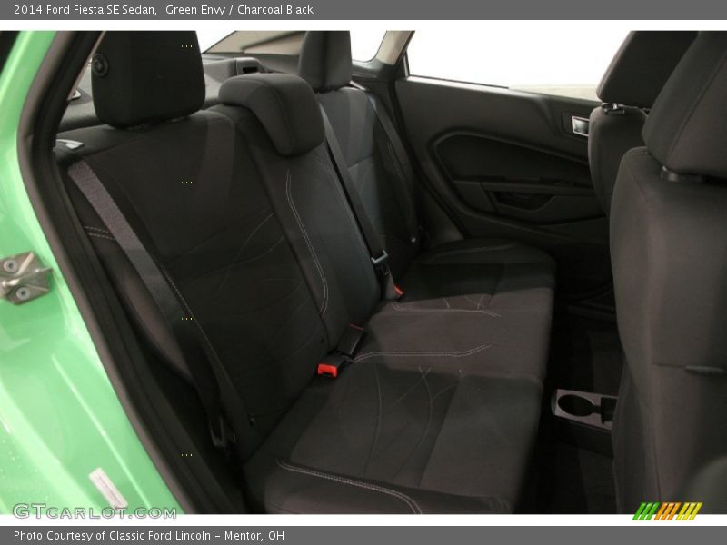 Green Envy / Charcoal Black 2014 Ford Fiesta SE Sedan