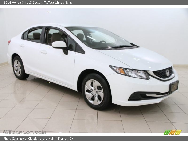 Taffeta White / Beige 2014 Honda Civic LX Sedan