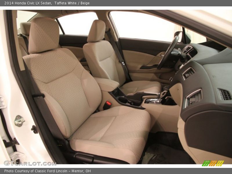 Taffeta White / Beige 2014 Honda Civic LX Sedan