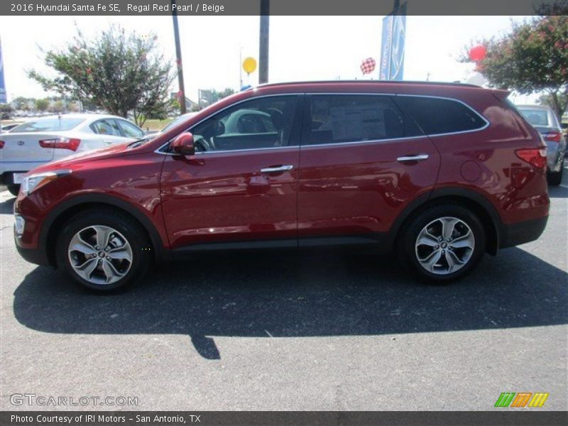 Regal Red Pearl / Beige 2016 Hyundai Santa Fe SE