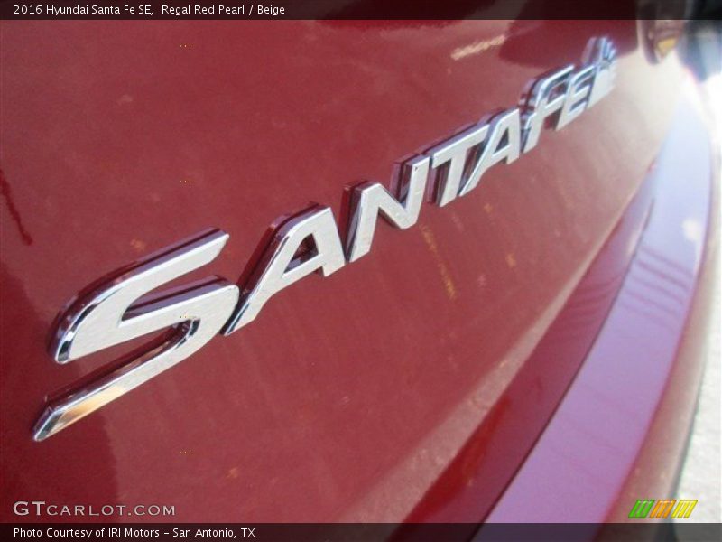 Regal Red Pearl / Beige 2016 Hyundai Santa Fe SE