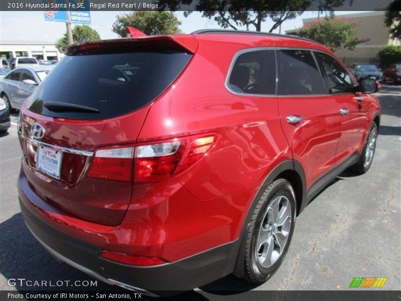 Regal Red Pearl / Beige 2016 Hyundai Santa Fe SE