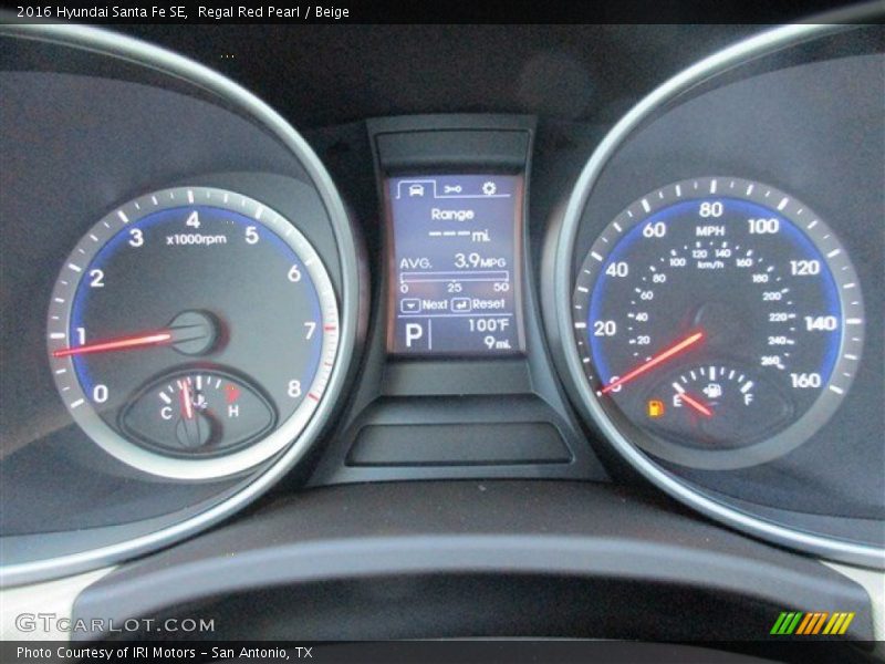 Regal Red Pearl / Beige 2016 Hyundai Santa Fe SE