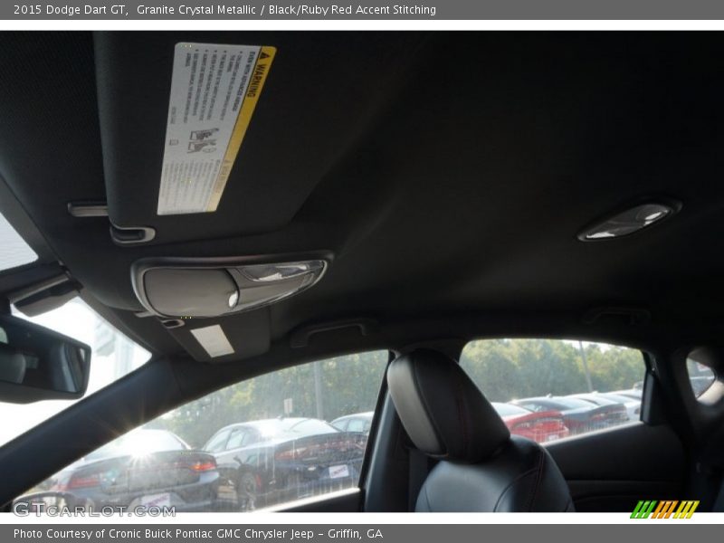 Granite Crystal Metallic / Black/Ruby Red Accent Stitching 2015 Dodge Dart GT