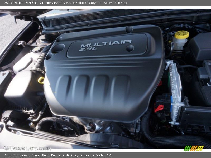 Granite Crystal Metallic / Black/Ruby Red Accent Stitching 2015 Dodge Dart GT