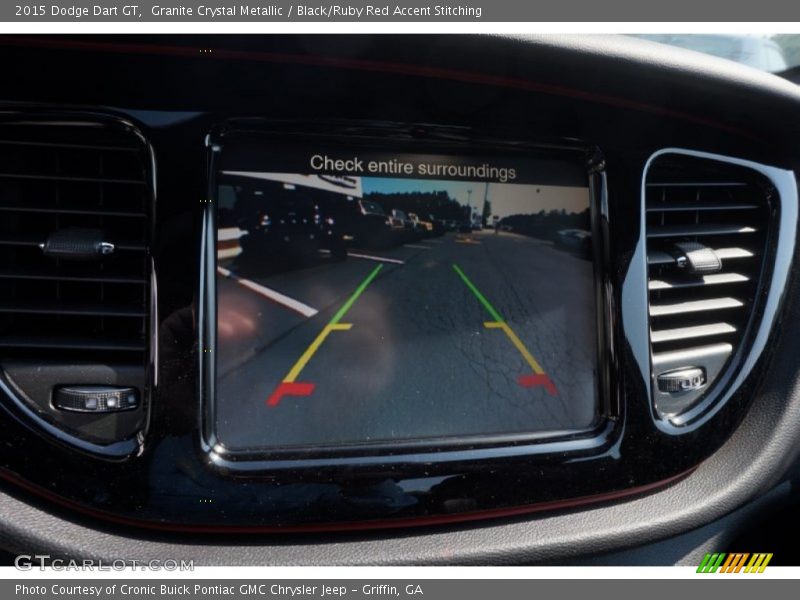 Granite Crystal Metallic / Black/Ruby Red Accent Stitching 2015 Dodge Dart GT