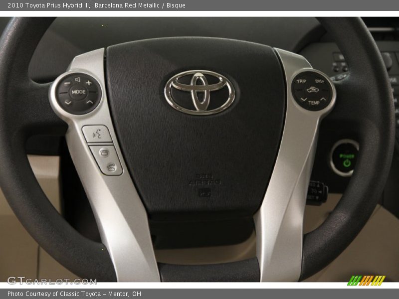 Barcelona Red Metallic / Bisque 2010 Toyota Prius Hybrid III
