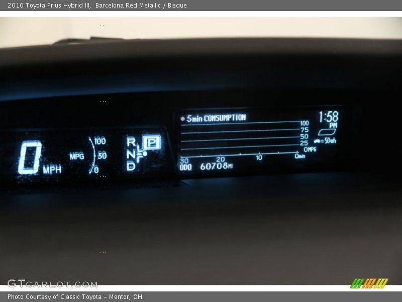 Barcelona Red Metallic / Bisque 2010 Toyota Prius Hybrid III