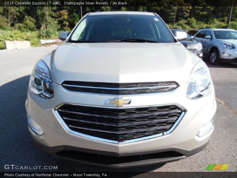 Champagne Silver Metallic / Jet Black 2016 Chevrolet Equinox LT AWD