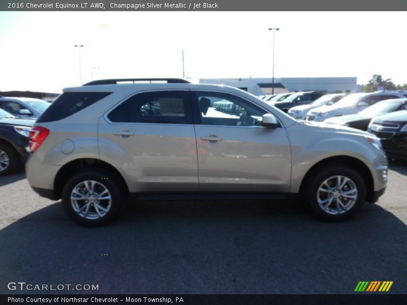 Champagne Silver Metallic / Jet Black 2016 Chevrolet Equinox LT AWD