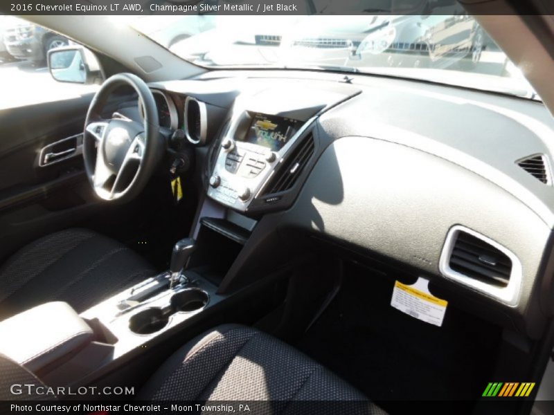 Champagne Silver Metallic / Jet Black 2016 Chevrolet Equinox LT AWD