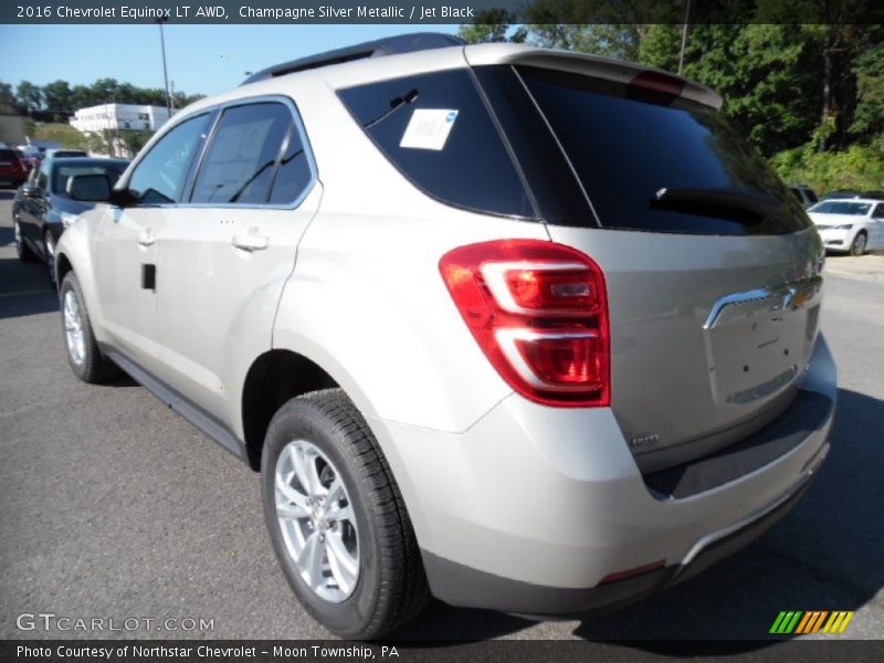 Champagne Silver Metallic / Jet Black 2016 Chevrolet Equinox LT AWD