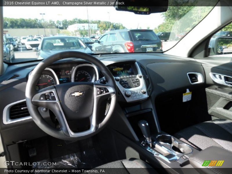 Champagne Silver Metallic / Jet Black 2016 Chevrolet Equinox LT AWD