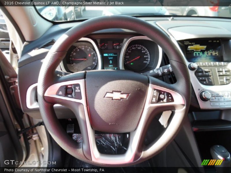 Champagne Silver Metallic / Jet Black 2016 Chevrolet Equinox LT AWD
