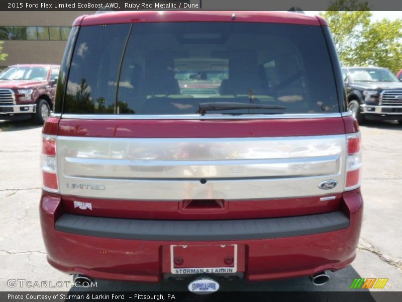 Ruby Red Metallic / Dune 2015 Ford Flex Limited EcoBoost AWD