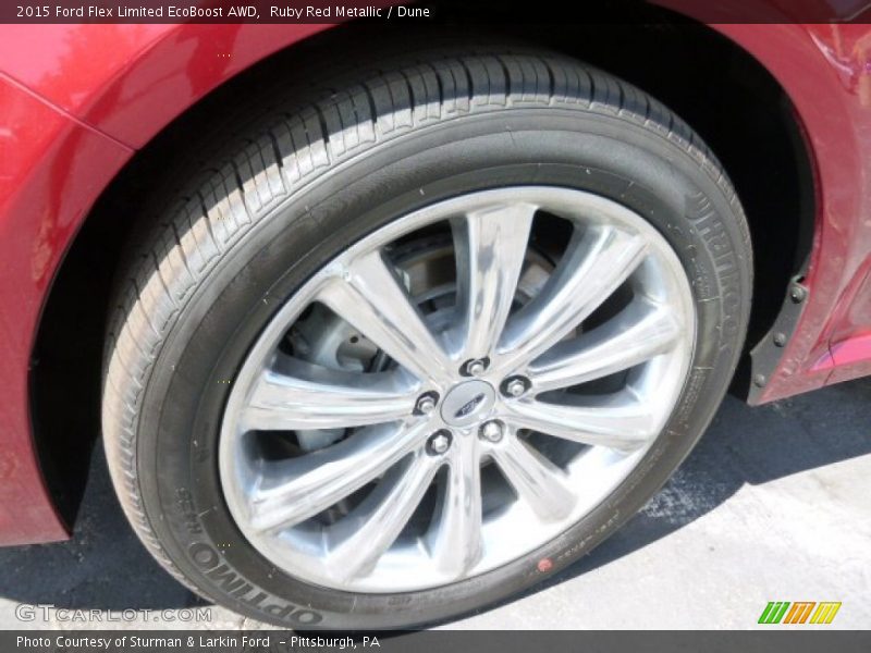 Ruby Red Metallic / Dune 2015 Ford Flex Limited EcoBoost AWD