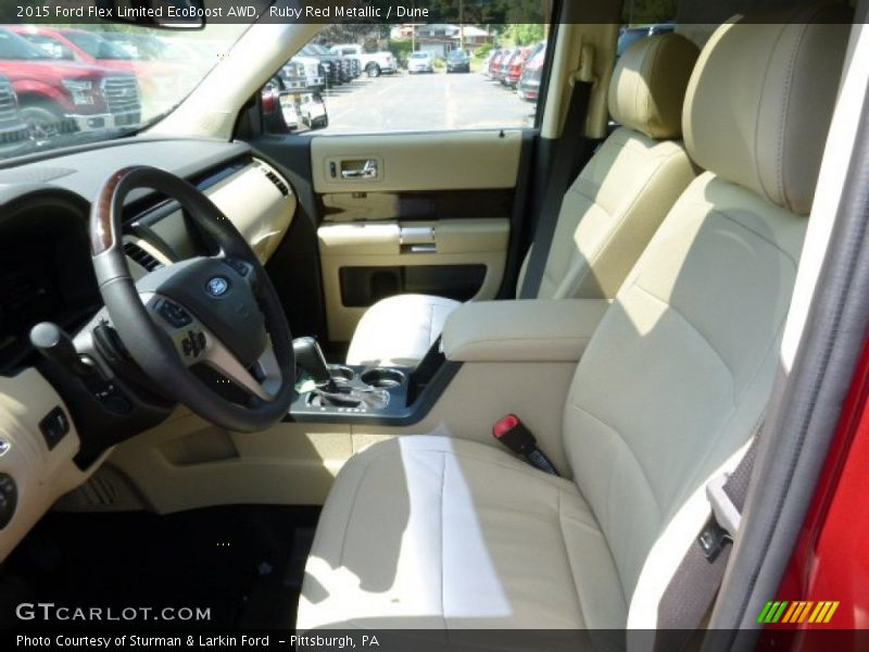 Ruby Red Metallic / Dune 2015 Ford Flex Limited EcoBoost AWD