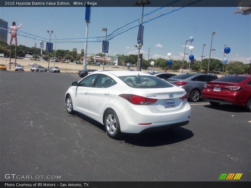 White / Beige 2016 Hyundai Elantra Value Edition