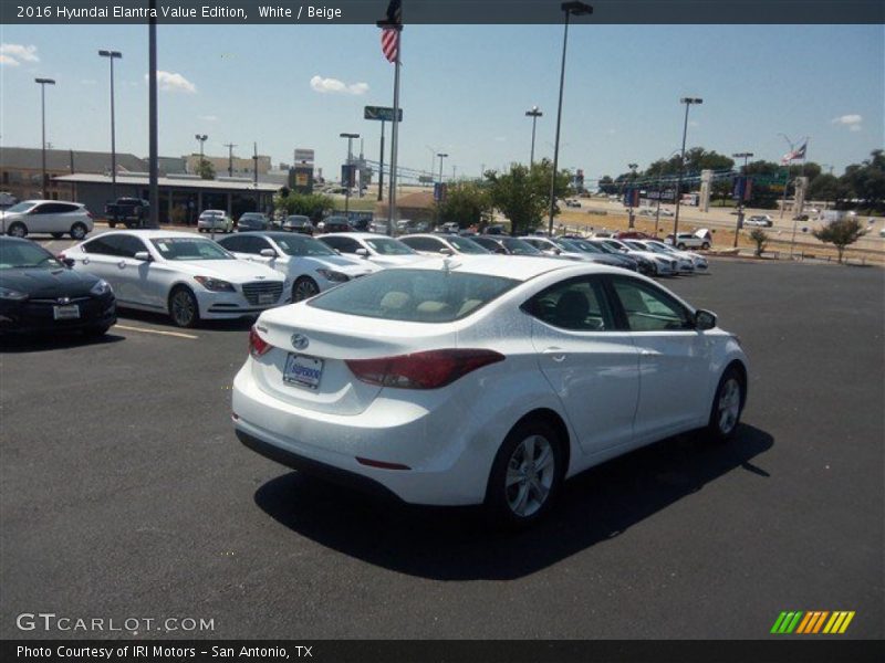 White / Beige 2016 Hyundai Elantra Value Edition