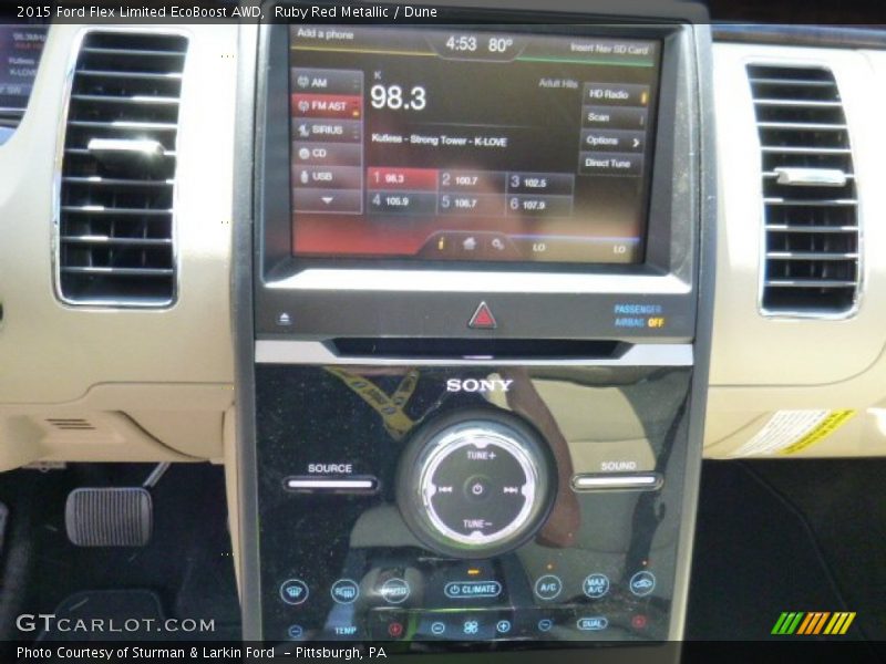 Ruby Red Metallic / Dune 2015 Ford Flex Limited EcoBoost AWD