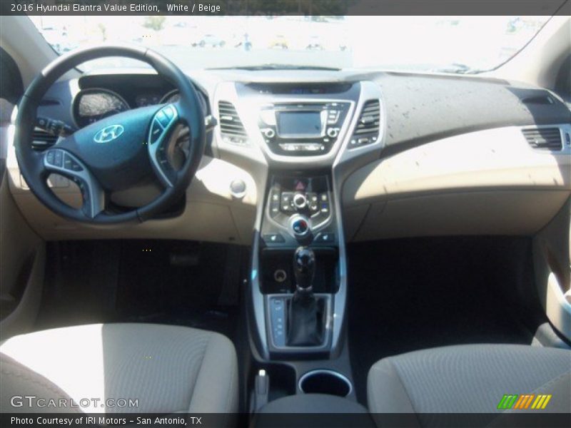 White / Beige 2016 Hyundai Elantra Value Edition
